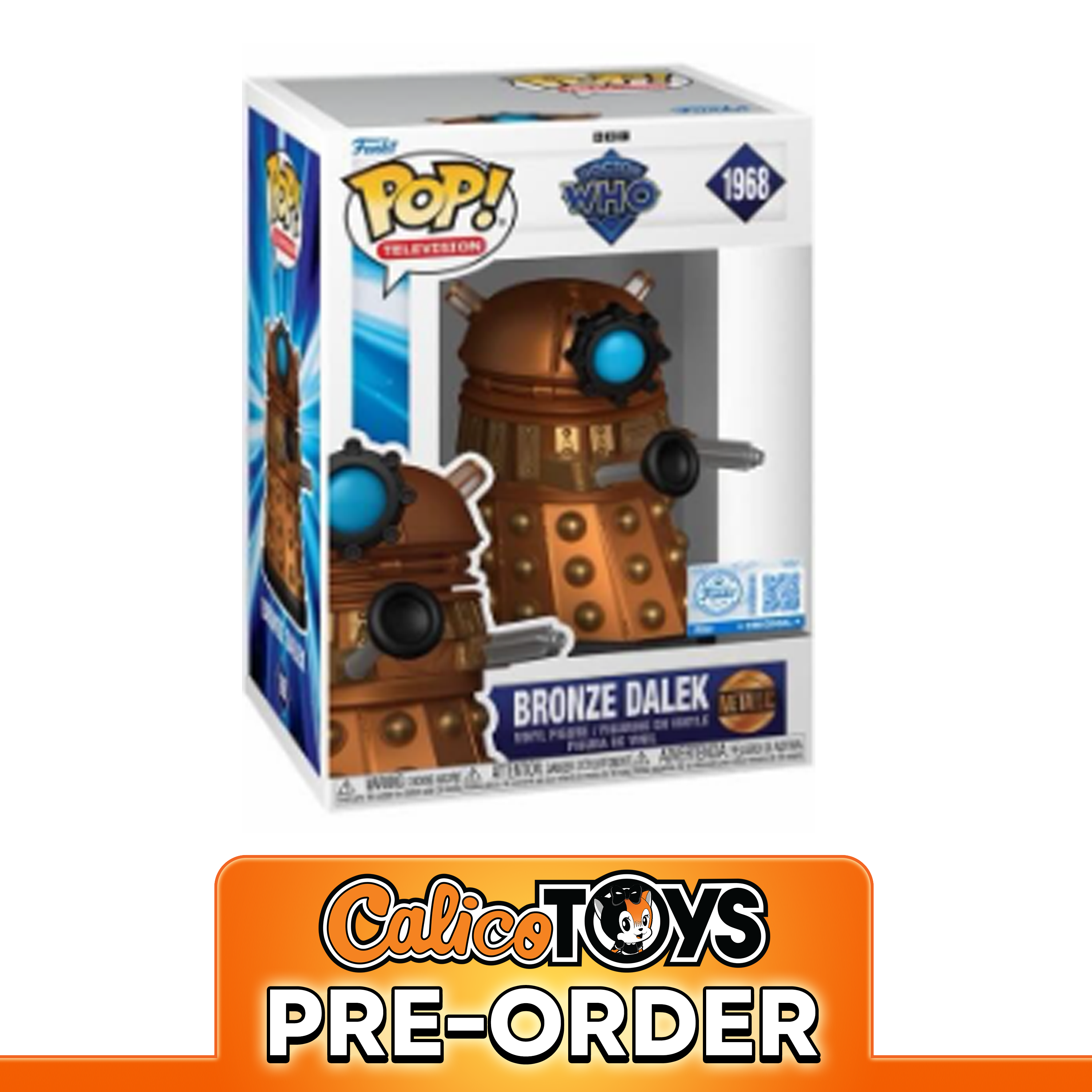 PRE ORDER Funko POP! Television: Doctor Who – Bronze Dalek Metallic #1968 (Funko Shop Exclusive)