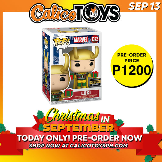 POP! Marvel: Holiday- Loki w/ Sweater Metallic (Hot Topic Exclusive) #1322