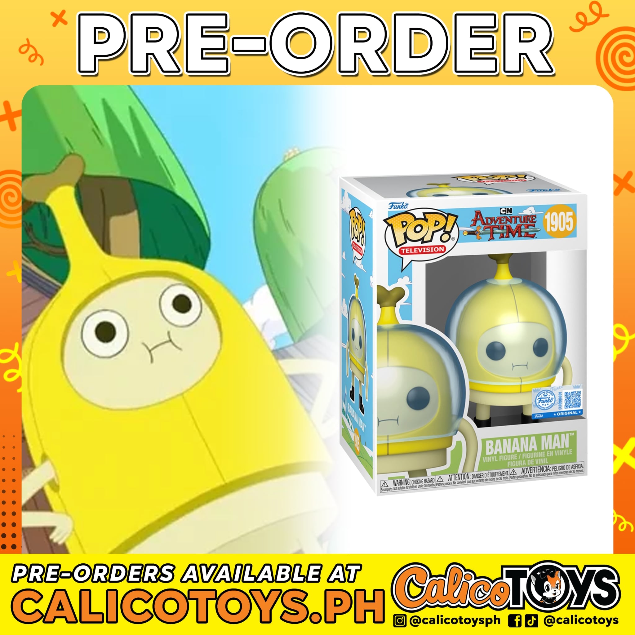 PRE ORDER - POP! Television: Adventure Time - Banana Man #1905 (Funko Shop Exclusive)
