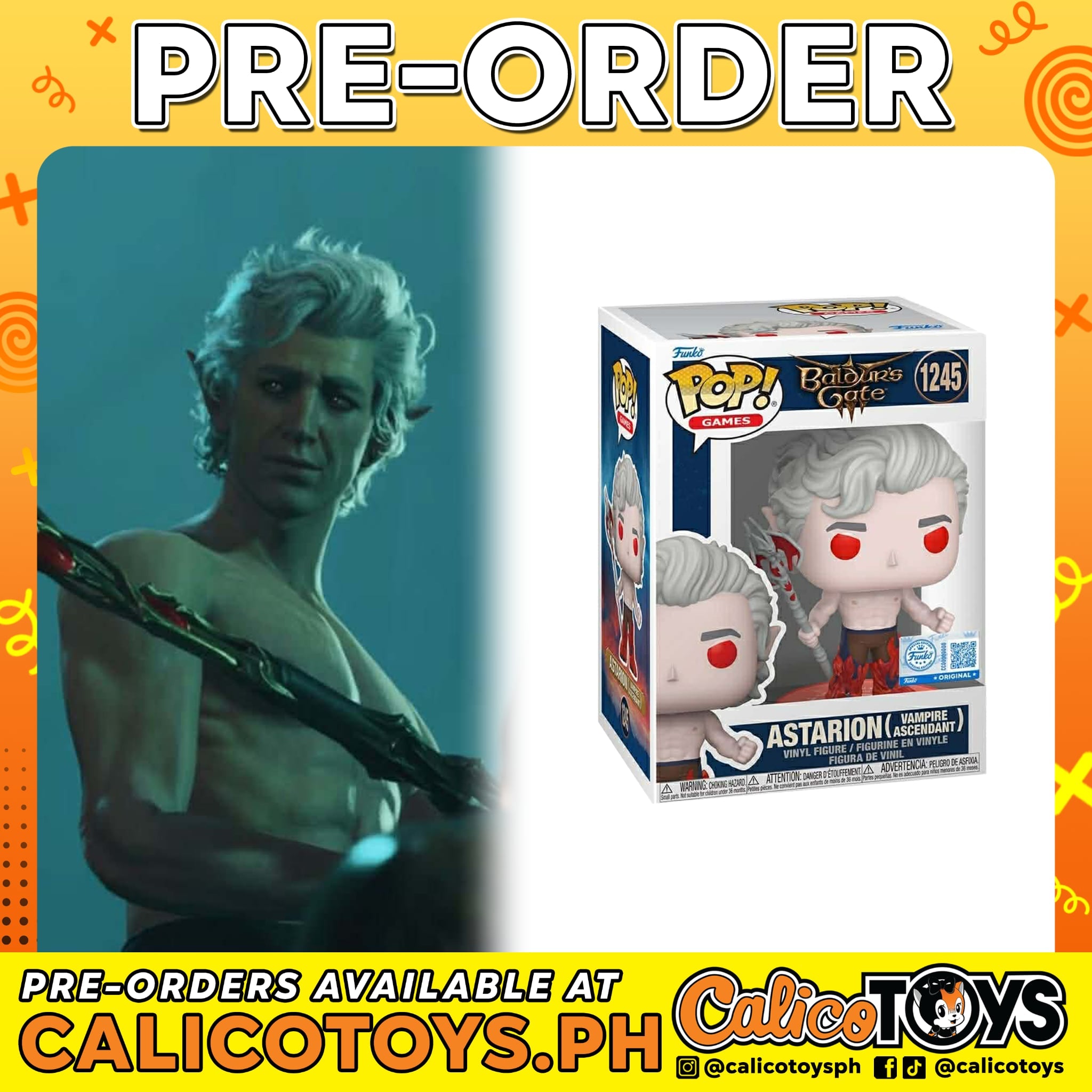 PRE-ORDER - POP! Games: Baldur's Gate - Astarion Vampire Ascendant #1245 (Toy Temple Exclusive)