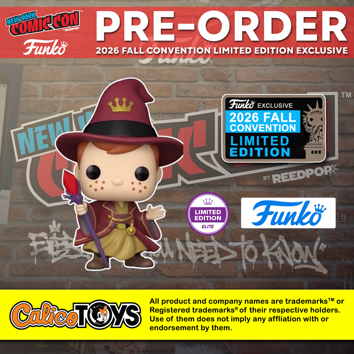 PRE ORDER Funko POP! Freddy Funko as Wizard LE5000 Elite (2026 Fall Convention Exclusive)