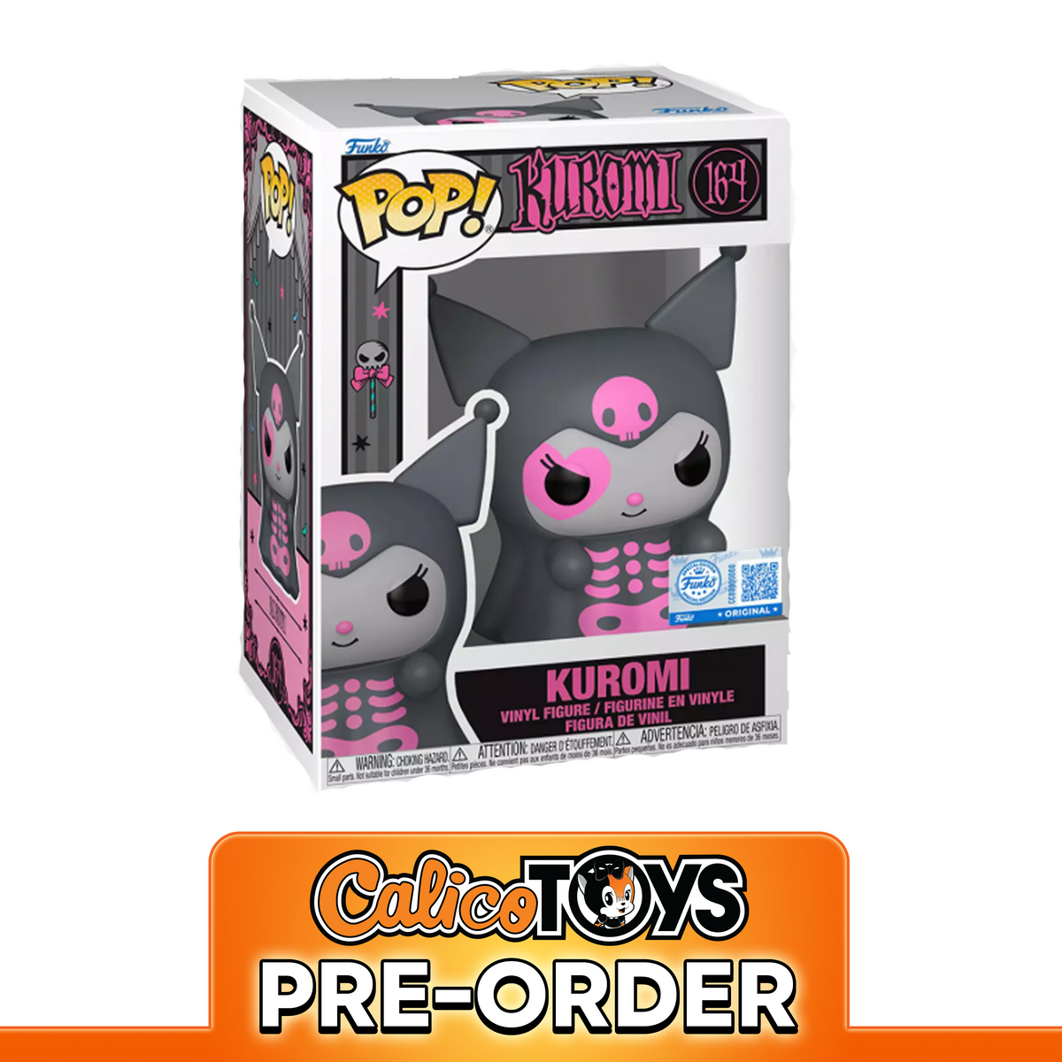 PRE ORDER POP! Kuromi - Kuromi Skeleton #164 (Hot Topic Exclusive)