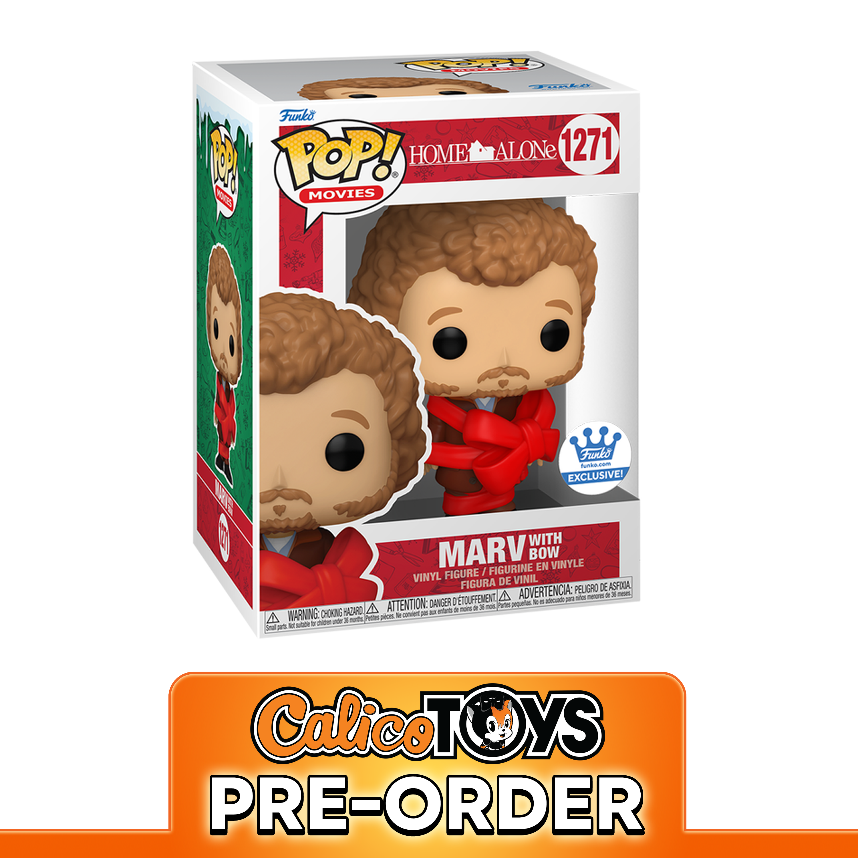 PRE ORDER Funko POP! Movies: Home Alone - Marv With Bow (Funko Shop Exclusive) #1271