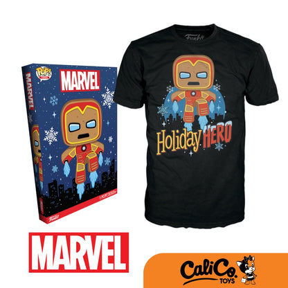 Funko Boxed POP! Tee: Marvel Holiday - Gingerbread Iron Man