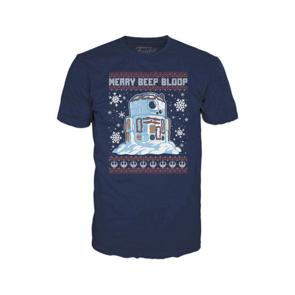 Funko Boxed POP! Tee: Star Wars Holiday - R2-D2 Snowman