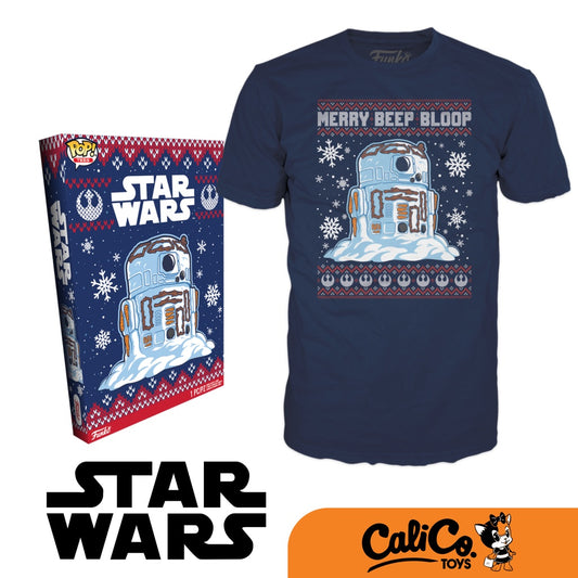 Funko Boxed POP! Tee: Star Wars Holiday - R2-D2 Snowman