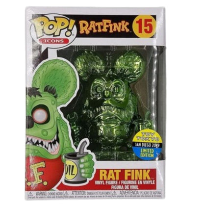 POP! Icons: RatFink - Rat Fink GREEN CHROME (Toy Tokyo San Diego 2019)