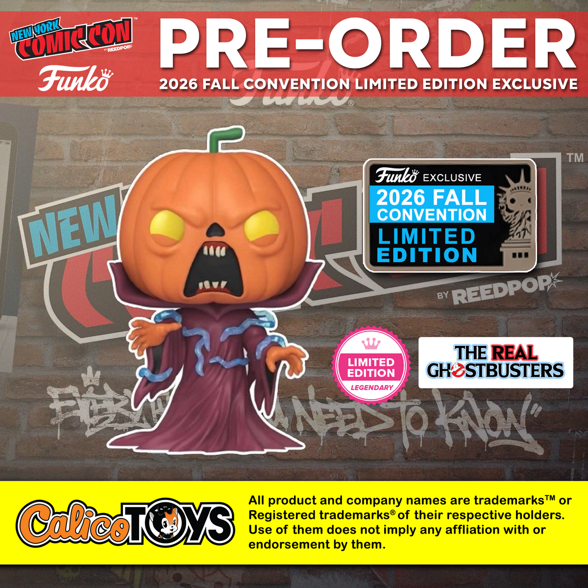 PRE ORDER Funko POP! Animation: The Real Ghostbusters – Samhain L.E Legendary (2026 Fall Convention Exclusive)