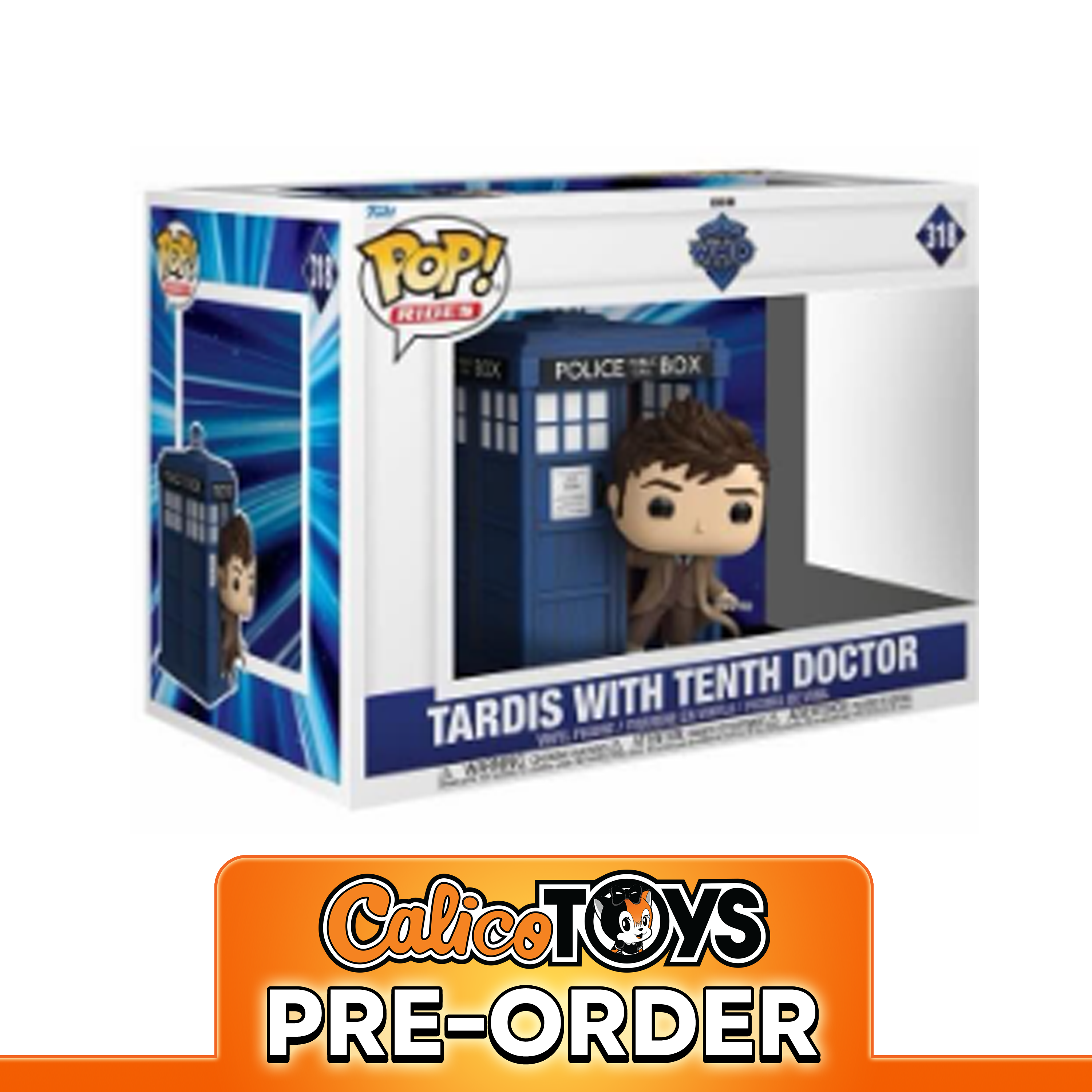 PRE ORDER Funko POP! Ride: Doctor Who - TARDIS with Tenth Doctor #318