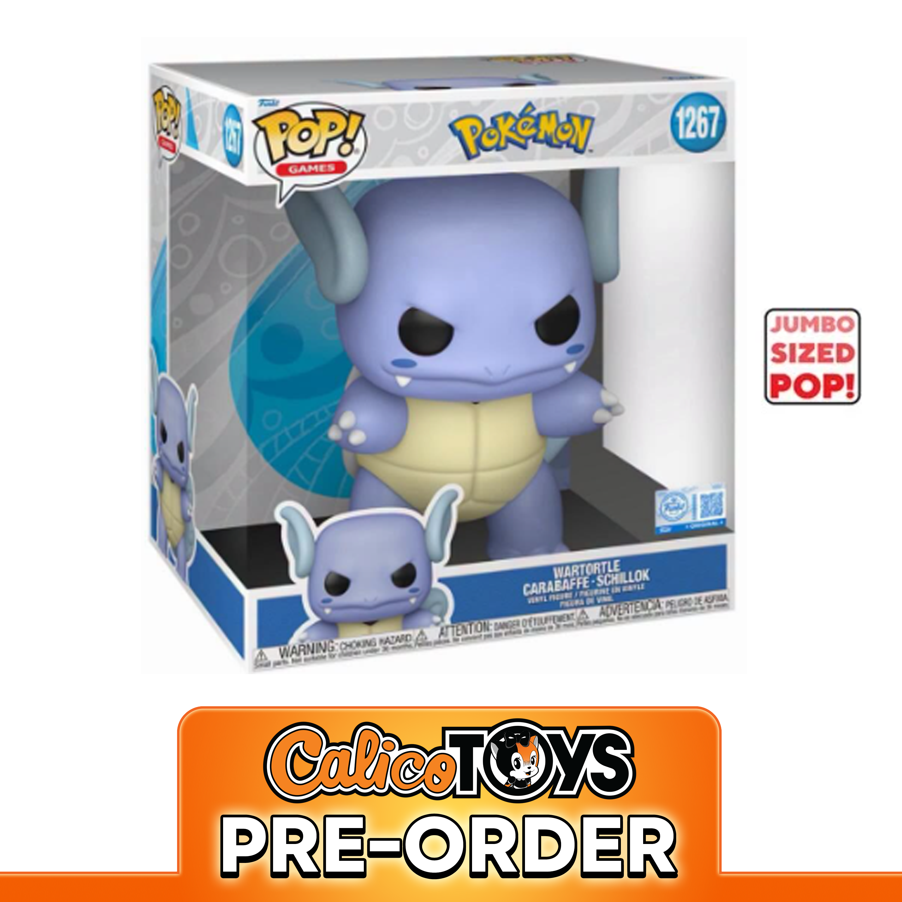 PRE ORDER Funko POP! Games: Pokémon - Wartortle 10-Inch #1212 (Target Exclusive)
